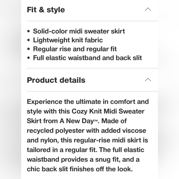 NWT- Target - A New Day - Cozy Knit Midi Sweater Skirt in Navy Blue XXL - Picture 8 of 9